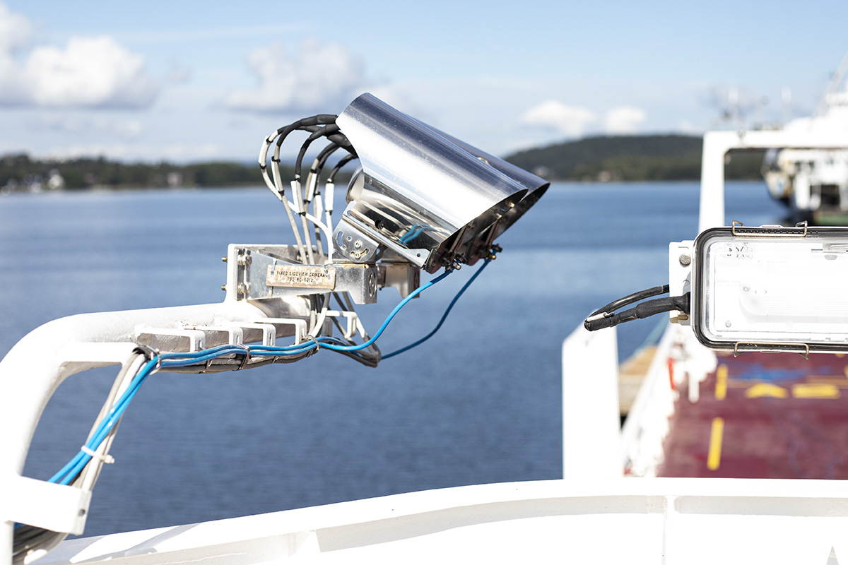 Marine approved CCTV cameras onboard vessel