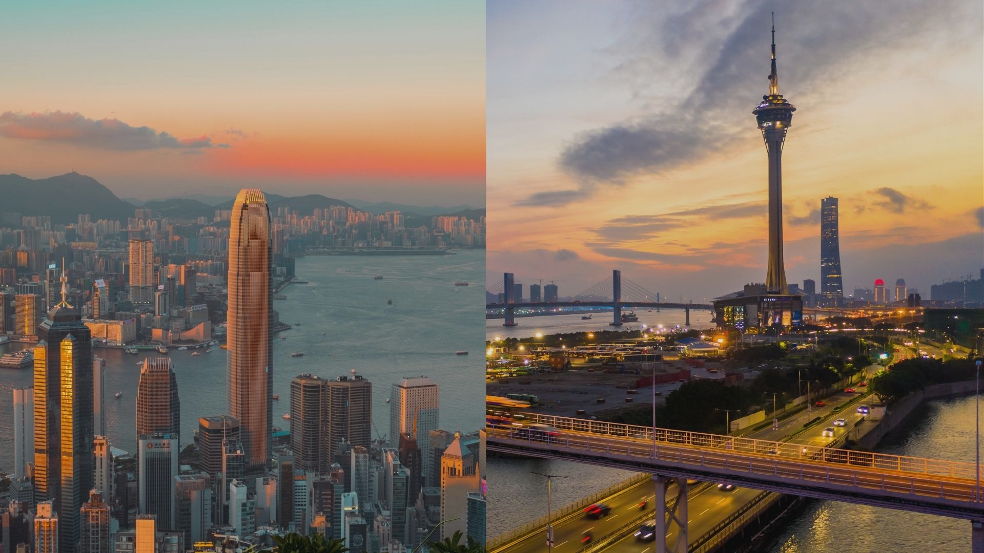 Hong Kong and Macau skylines