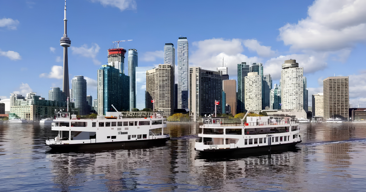 Electric ferries serving the Toronto Islands