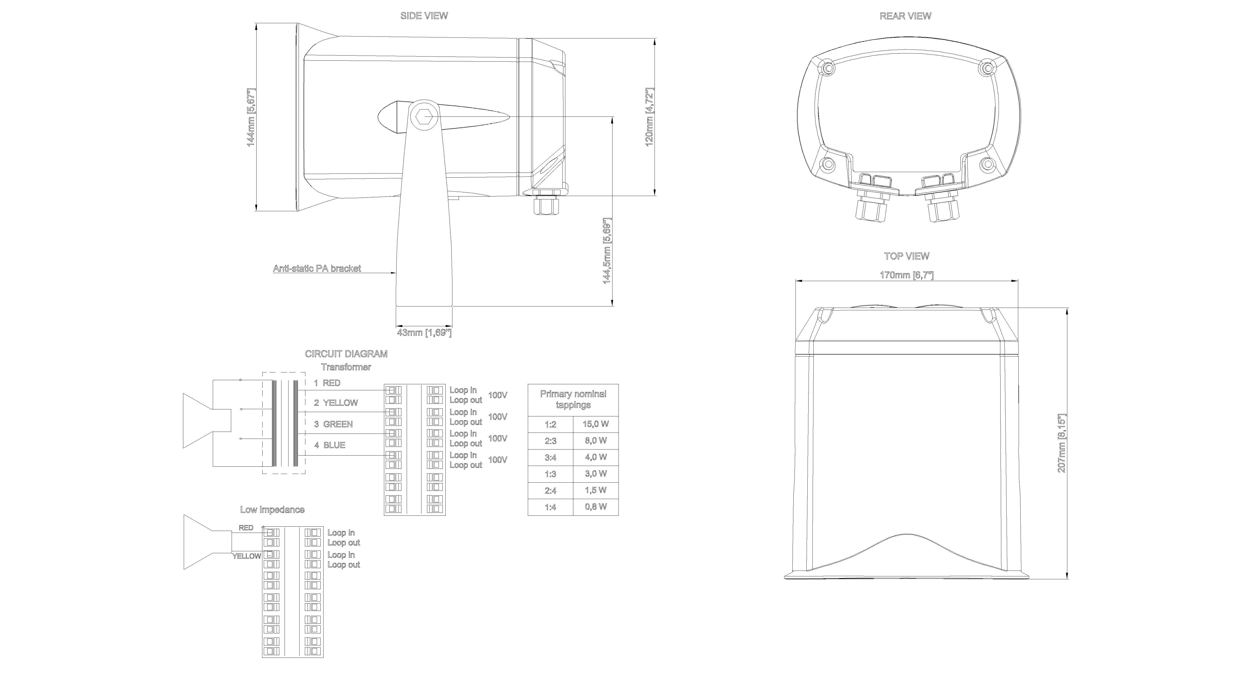 DSP-15 EExmNT 15W - 2x cable glands