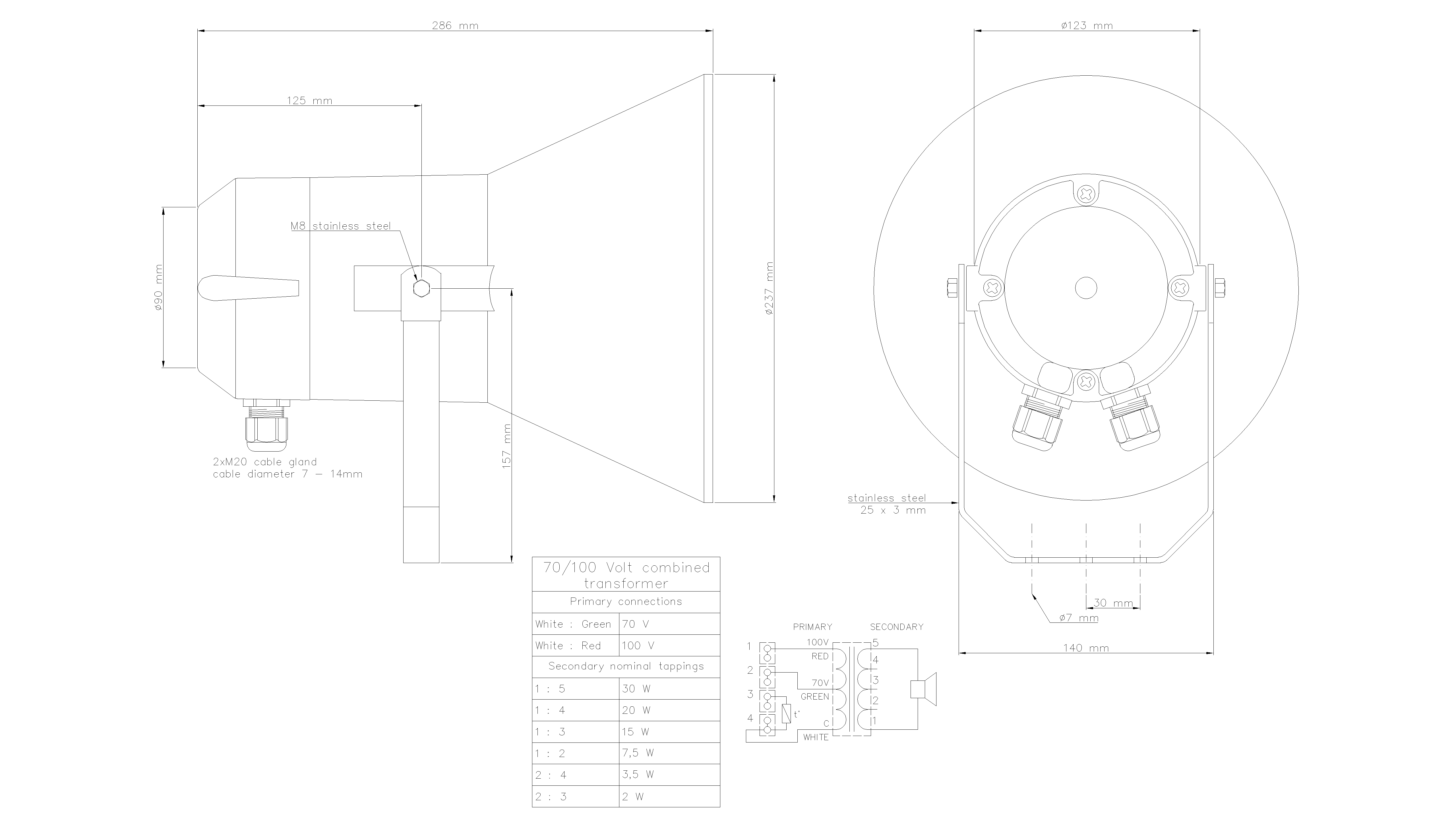 3006100063-HP-30TF_Dimensional_Drawing