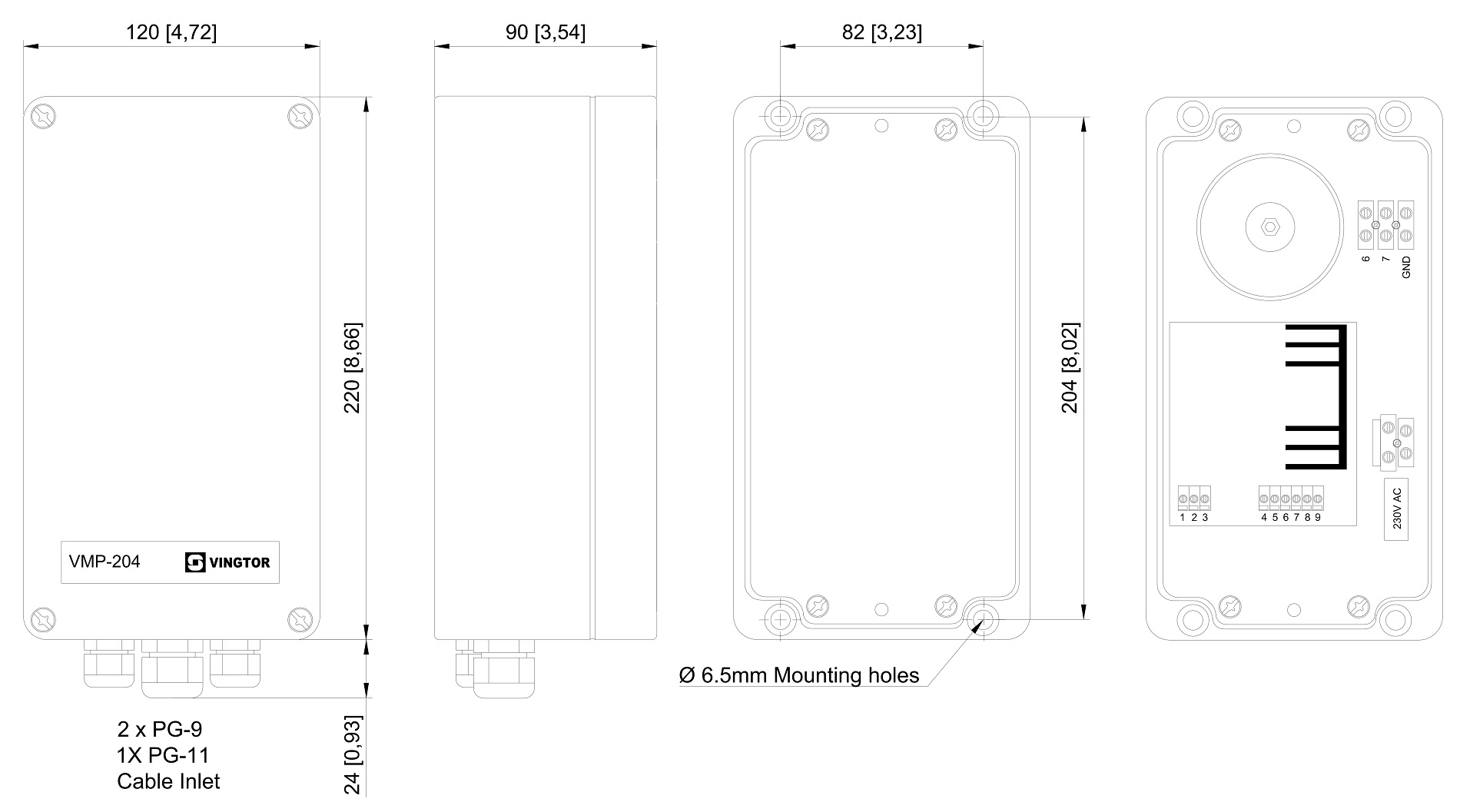 3006202023 - VMP-204 - Dimension & Mount Details_DimDraw