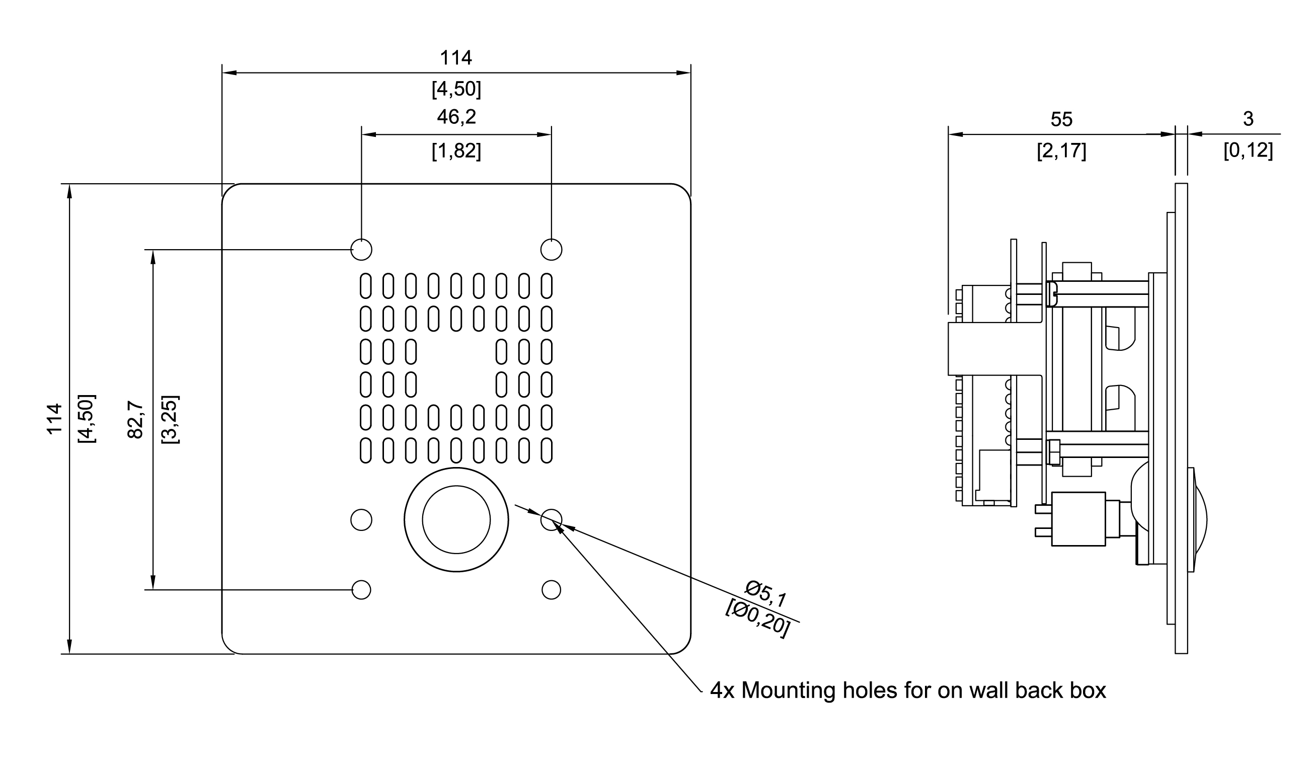 TMIS-2NL Dimensions
