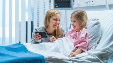 improving patient care young girl patient in hospital