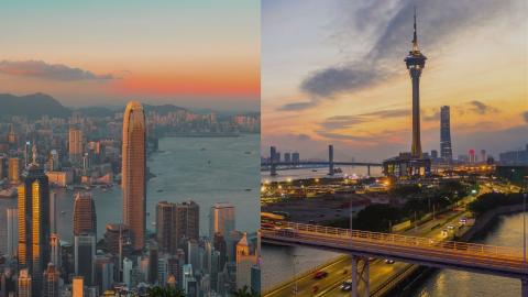 Hong Kong and Macau skylines