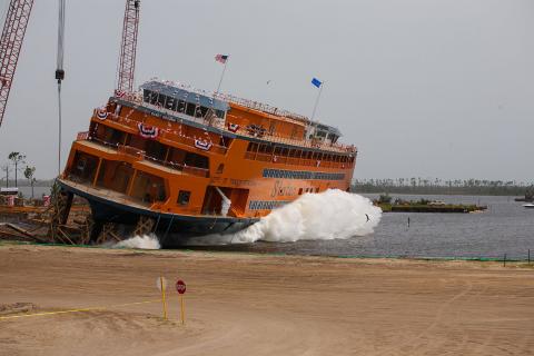 Sandy Ground launch, image courtesy of Eastern Shipbuilding Group